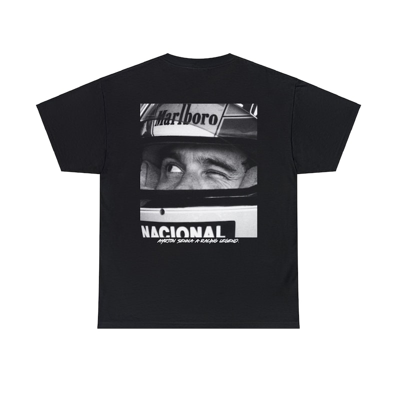 Ayrton senna tshirt, f1 tshirt, monaco tshirt. Black