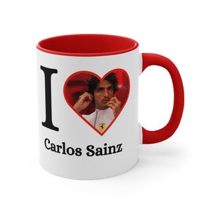 Carlos Sainz mug, I heart carlos sainz mug, formula 1 mug, f1 mug, gift for f1 fan, smooth operator mug.