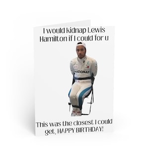 Lewis Hamilton verjaardagskaart digitale download.