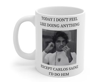 Carlos Sainz mug, f1 mug, formula 1 gift.