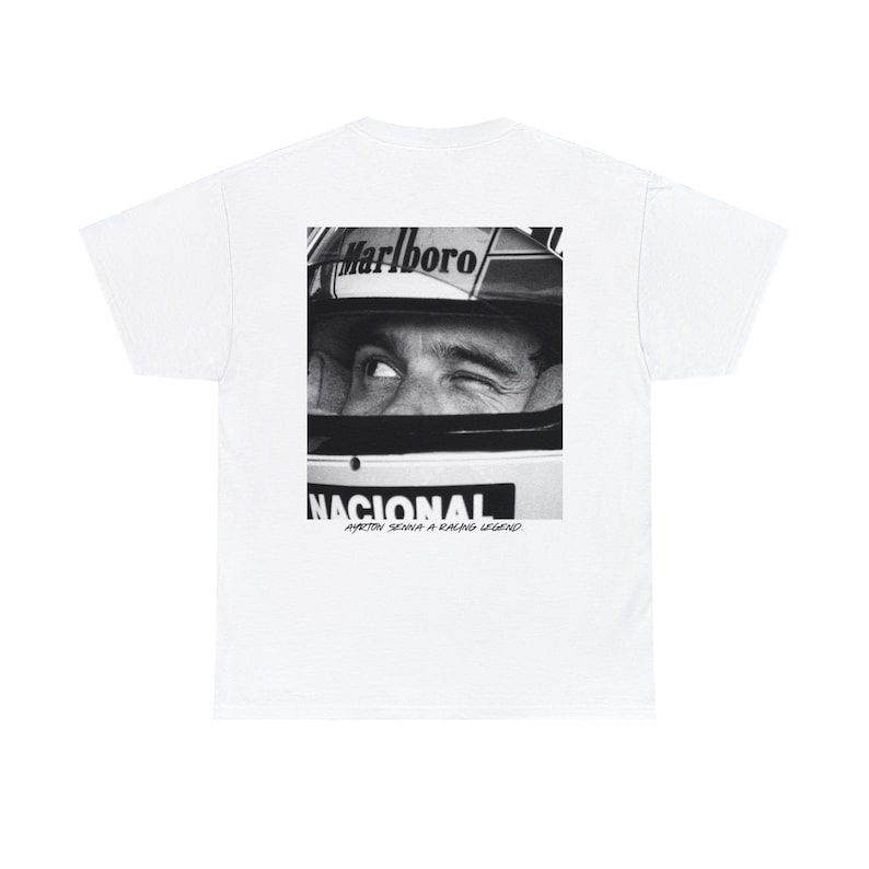 Ayrton senna tshirt, f1 tshirt, monaco tshirt. White