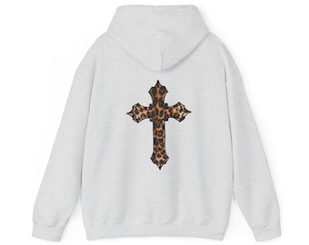 Sudadera con capucha con estampado de leopardo, sudadera con capucha moderna Y2K, sudadera con capucha con estampado de leopardo, sudadera con capucha unisex Heavy Blend™.