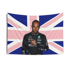 Lewis Hamilton flag, pink f1 flag, f1 tapestry, 36'x26' formula 1 flag, f1 gift.