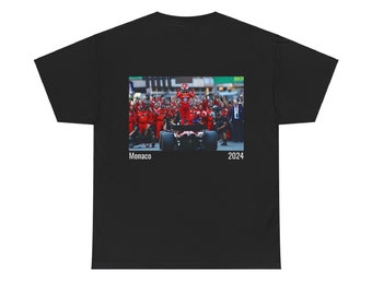 Charles leclerc monaco tshirt, unisex f1 heavy cotton tshirt, f1 monaco shirt, Formula 1 Tshirt.