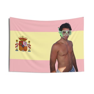 Carlos Sainz flag, Carlos Sainz Indoor Wall Tapestry, Pink f1 flag, 36&quot; x 26&quot;, formula 1 gift.