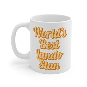 Worlds best lando Stan Mug, lando Norris f1 mug, 11oz.
