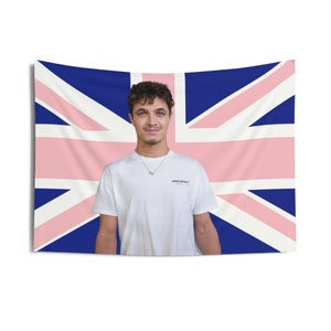 Lando Norris flagga, Lando Norris-gobeläng, F1-flagga, 91 x 61 cm