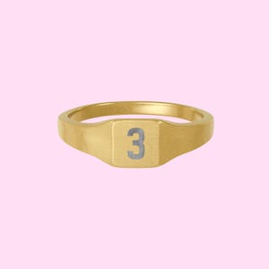 Daniel Ricciardo #3 Ring | Max F1 Ring | Stainless Steel Engraving, 18K Gold PVD coating.