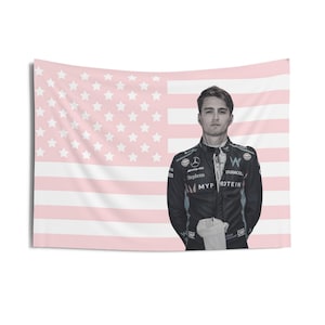 Logan sargeant flag, F1 flag, 26&quot;x36&quot; formula 1 flag, Williams f1 Indoor Wall Tapestry.