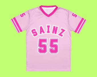 Carlos Sainz roze jersey, f1-jersey, girly f1-merchandise.