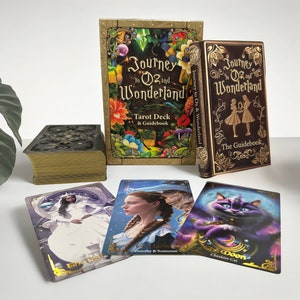 Limited First Edition Gold Foil Tarot Deck & Guidebook "Journey to Oz and Wonderland" – Indie Cards – Mystic Madness Tarot Co.