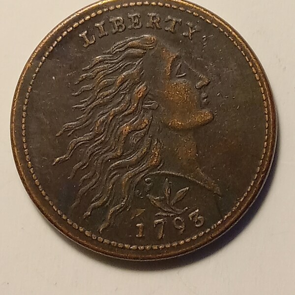 US 1793 Large Wreath Leaf Cent Replica in great Quality, 28mm