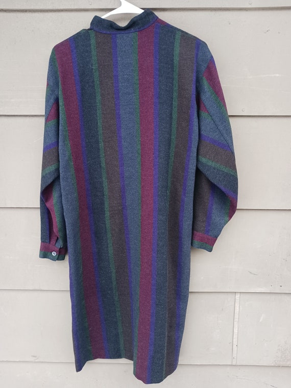 Vintage 1960s wool shift shirt dress (XS-but fits… - image 3