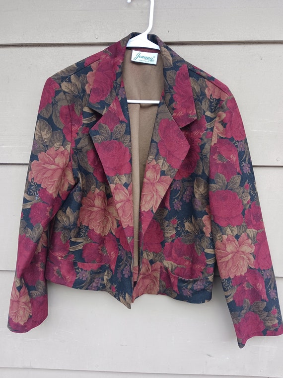 Vintage womens clothing floral blazer vintage jac… - image 3