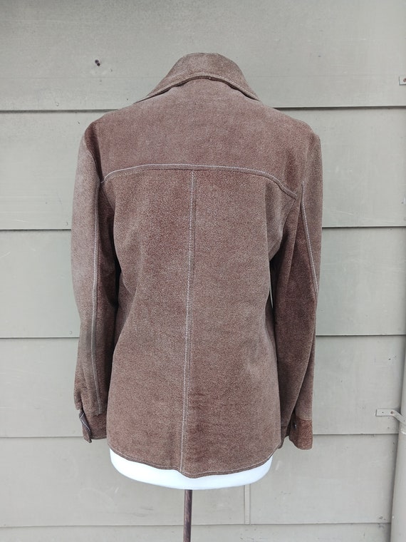 Genuine leather suede jacket vintage 1970s jacket… - image 2