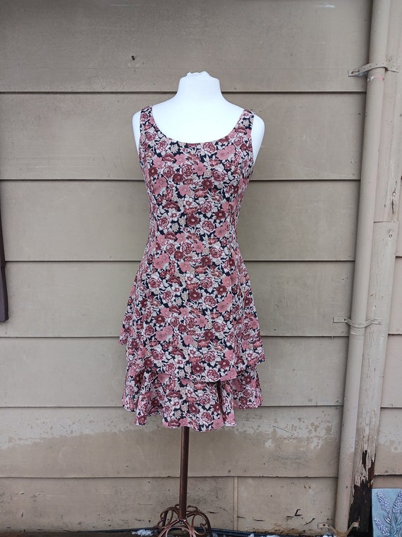 Vintage 90s skater dress floral dress floral skate