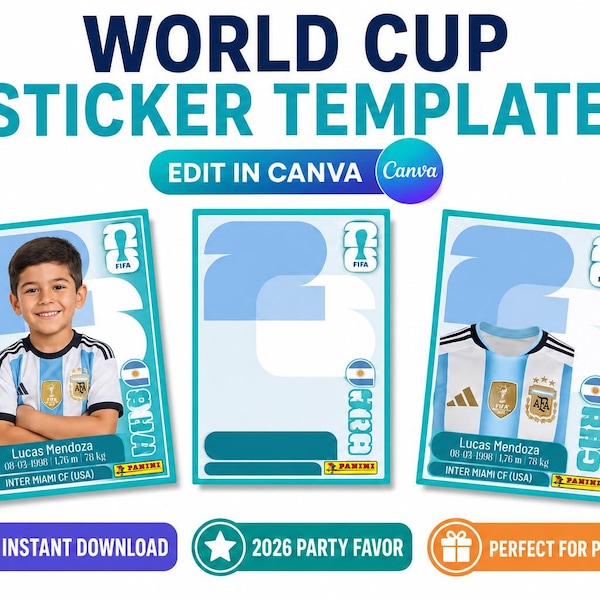 Tezza World Sticker World Cup Sticker Custom - Etsy