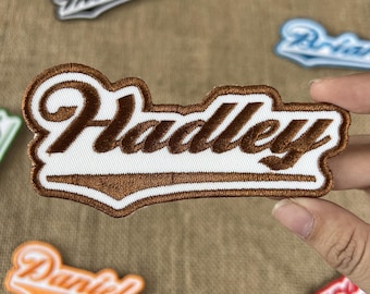Custom Embroidered Name Patch – Iron-On, Sew-On, Velcro