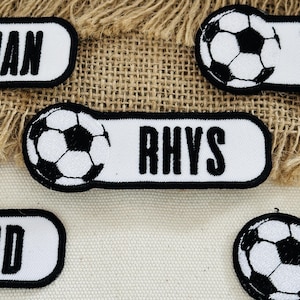 Custom Embroidered Soccer Name Patch: Personalized Team Uniform, Iron On or Sew On