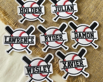 Custom Embroidered Baseball Name Patch: Iron On, Sew On - Made in USA