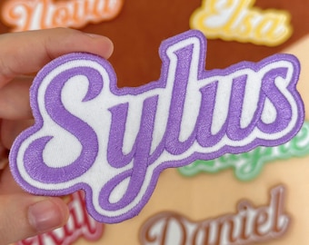Custom Embroidered Name Patch – Iron-On or Sew-On, Bulk Order
