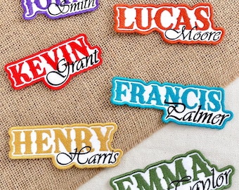 Custom Embroidered Name Patch: Iron-On, Sew-On, or Hook & Loop