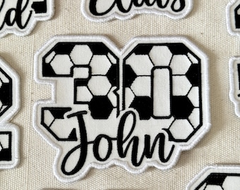 Custom Soccer Name Patch – Embroidered Iron On, Team Jersey Gear