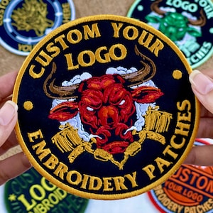 Custom Logo Patch – Bulk Order, Wholesale Embroidered Patches | Iron-On, Sew-On, Velcro | For Business, Teams, Clothes, Jackets, Hats, Bags