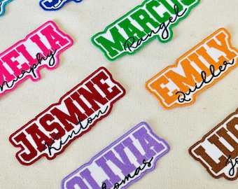 Custom Embroidered Name Patch – Iron-On, Sew-On, or Velcro