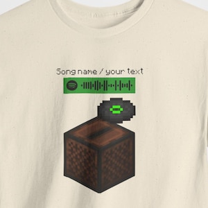 MC Music Disc Shirt Personalized Spotify Code T-Shirt Custom Song Name Gift Gamer Music Box Tee Jukebox Shirt Personalized Gamer Gift