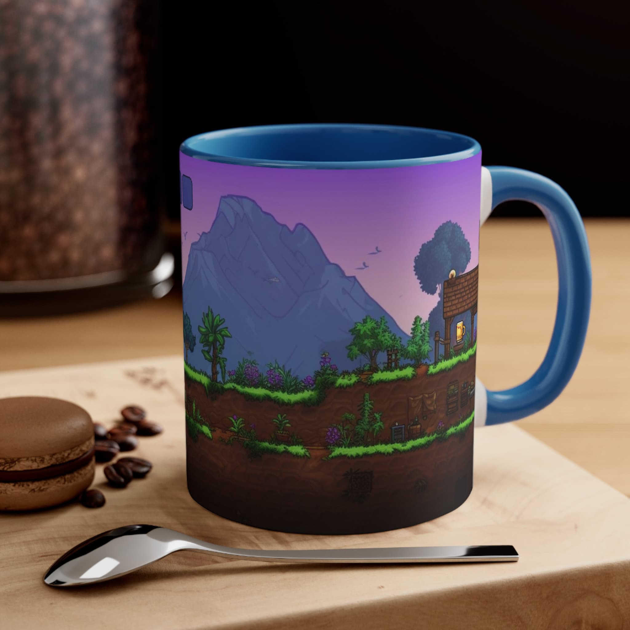 Terraria Mug Americano Coffee Design1, Unique Mugs, Terraria Themed Mug