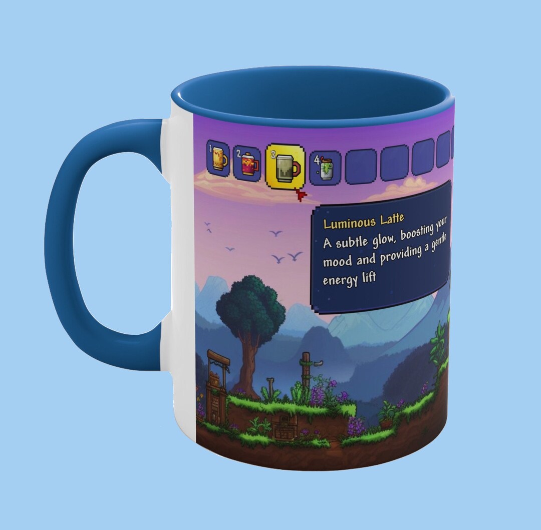 Terraria Mug Latte Coffe Design3, Terraria Mug, Terraria Custom Mug
