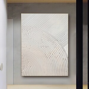 Beige Texture Wall Art Pure Beige Minimalist Painting Large Beige Plaster Wall Art Wabi Sabi Wall Art Beige Arch 3D Texture Painting