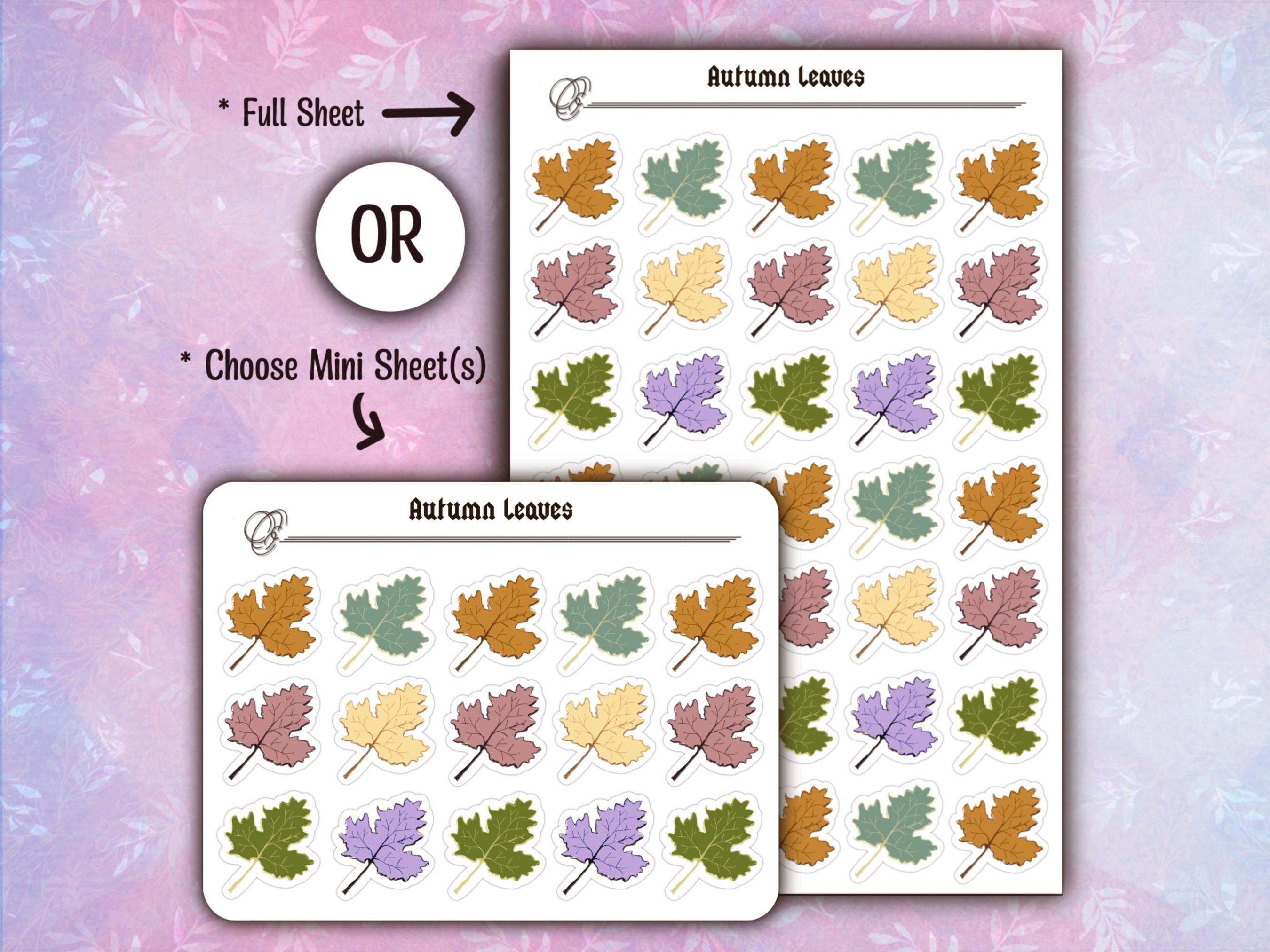 Autumn Leaf Sticker Icons | Bulk Fall Season Stickers | Nature Icons ...