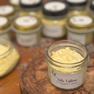 Grass-Fed Whipped Beef Tallow Balm | Skin Cream | Tallow Balm | Tallow Face Cream | Beef Tallow |  Moisturizer | Tallow | Organic Skincare