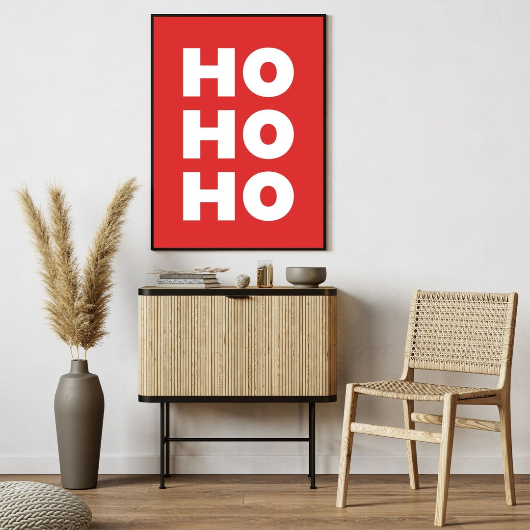 Minimal Printable Christmas Print, Christmas Wall Art, Typographic ...