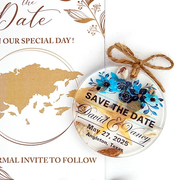 Starfish | Beach Save the Date Magnet - Save The Date Date Magnet, Perfect for beach weddings | Quinceanera Favors , Baby Shower