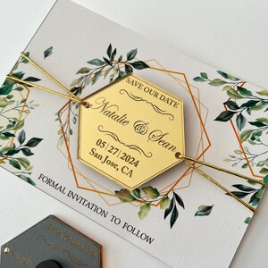 Magnet Invitations Save the Date Magnet Wedding Invitation Wedding Magnet Gold Silver ...