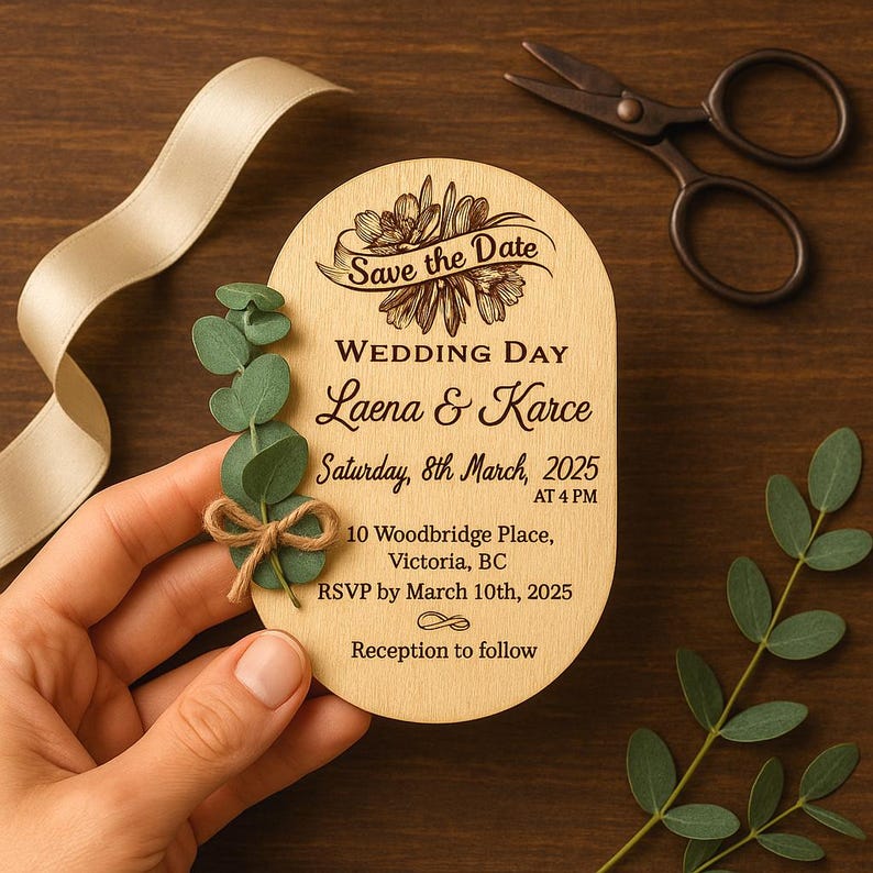 Magnet Invitations Birch Wood Save the Date Magnet, Lavender Floral Wedding Invitations ...