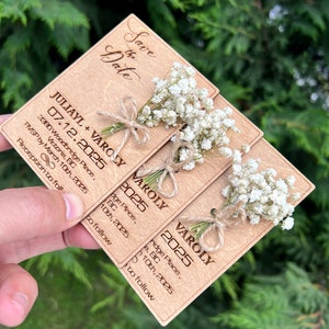 Plantilla de boda con flores, imán de eucalipto, imán para guardar la fecha, recuerdos de fiesta para invitados, tarjetas de madera 100 % abedul