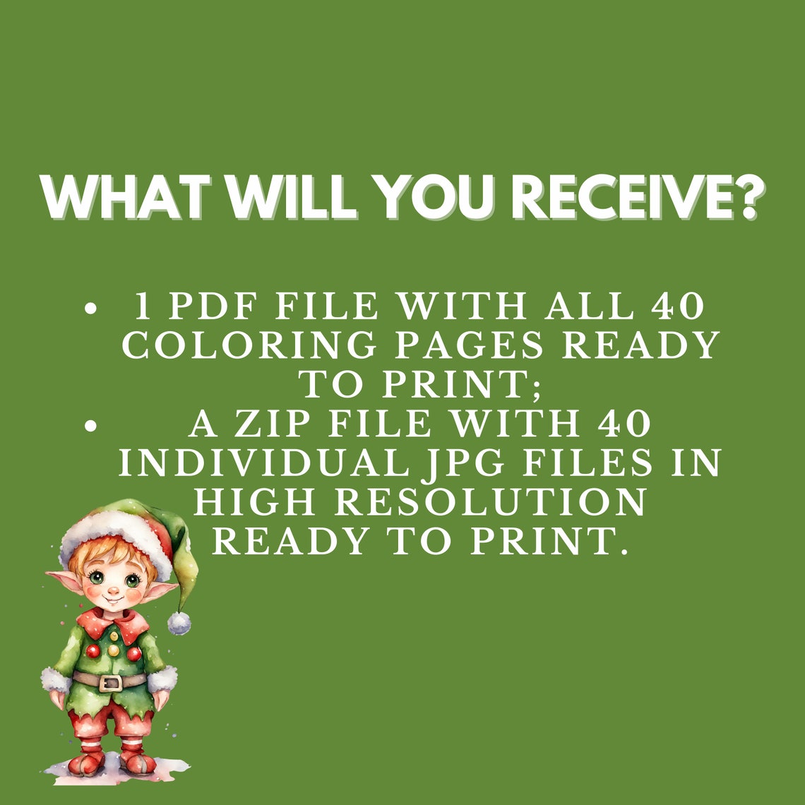 Woodland Elf Coloring Page PRINTABLE Elf Props Cozy Coloring Etsy