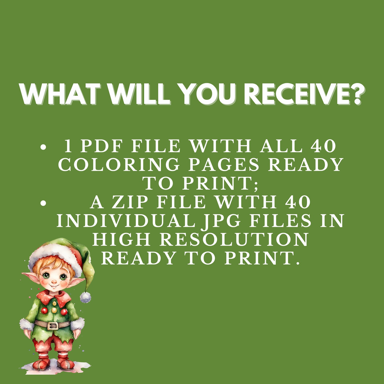 Woodland Elf Coloring Page PRINTABLE Elf Props Cozy Coloring Etsy