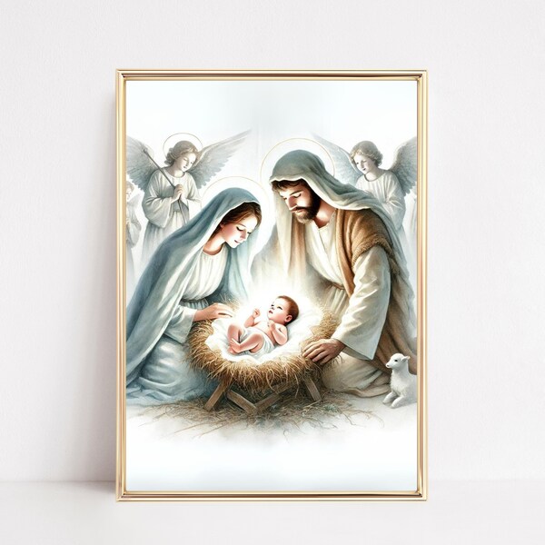 Manger Scene Painting - Etsy