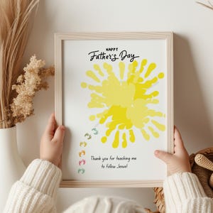 Christian Father’s Day Handprint Craft, LDS Sunday School Craft, Toddler & Preschool Bible Activity, Father’s Day Keepsake Printable H11-3