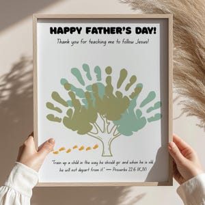LDS Father’s Day Handprint Craft, Christian Bible Craft for Kids, Sunday School & Preschool Activity, Father’s Day Keepsake Printable H11-5