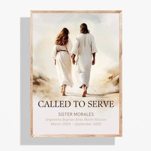 Sister Mission Keepsake, LDS Printable Art with Custom Name Dates, Canva Template Download, Farewell or Homecoming Gift for Her Female P437