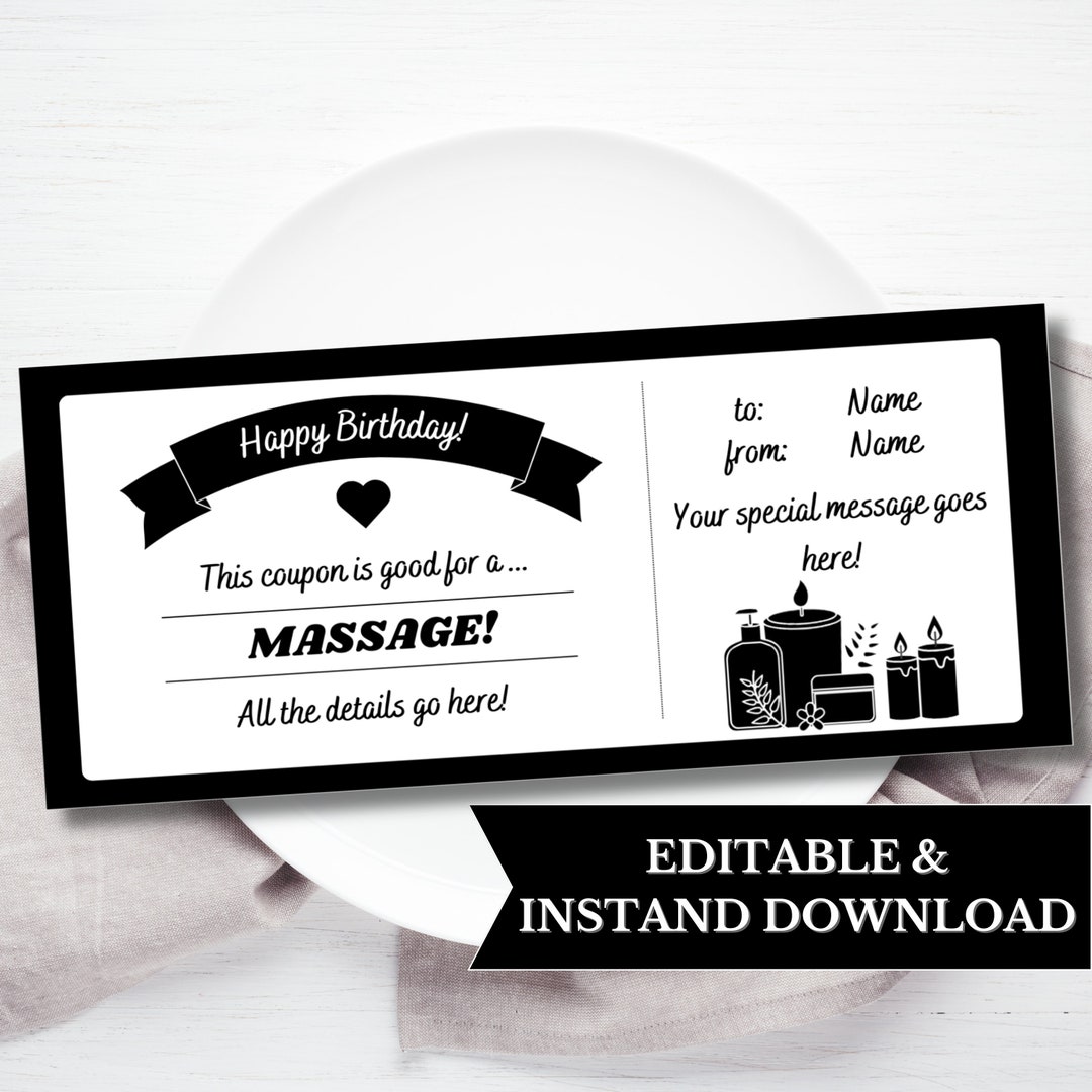 Massage Therapy Gift Certificate Template Couples Massage Voucher Massage Therapy Gift Certificate Template Couples Massage Voucher