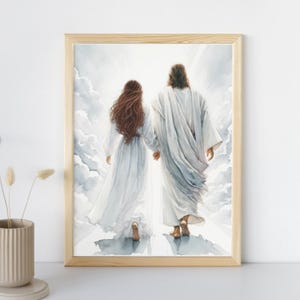 LDS Missionar Abschiedsdruck, Aquarell Jesus mit braunem Haar Schwester Missionar Geschenk, LDS Jugend Heimkehr Geschenk, digitaler Download I67-2