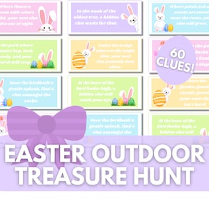 Caccia al tesoro delle uova di Pasqua per adolescenti, caccia al tesoro di Pasqua per le scuole medie, PDF stampabile di Pasqua per bambini, regalo di carte indizio per la caccia al tesoro per adolescenti