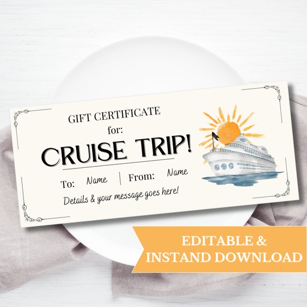 Birthday Cruise Coupon Etsy